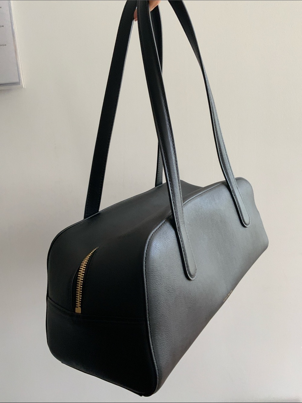 Mansur Gavriel Helios leather shoulder bag BLACK Helios East-West shoulder bag